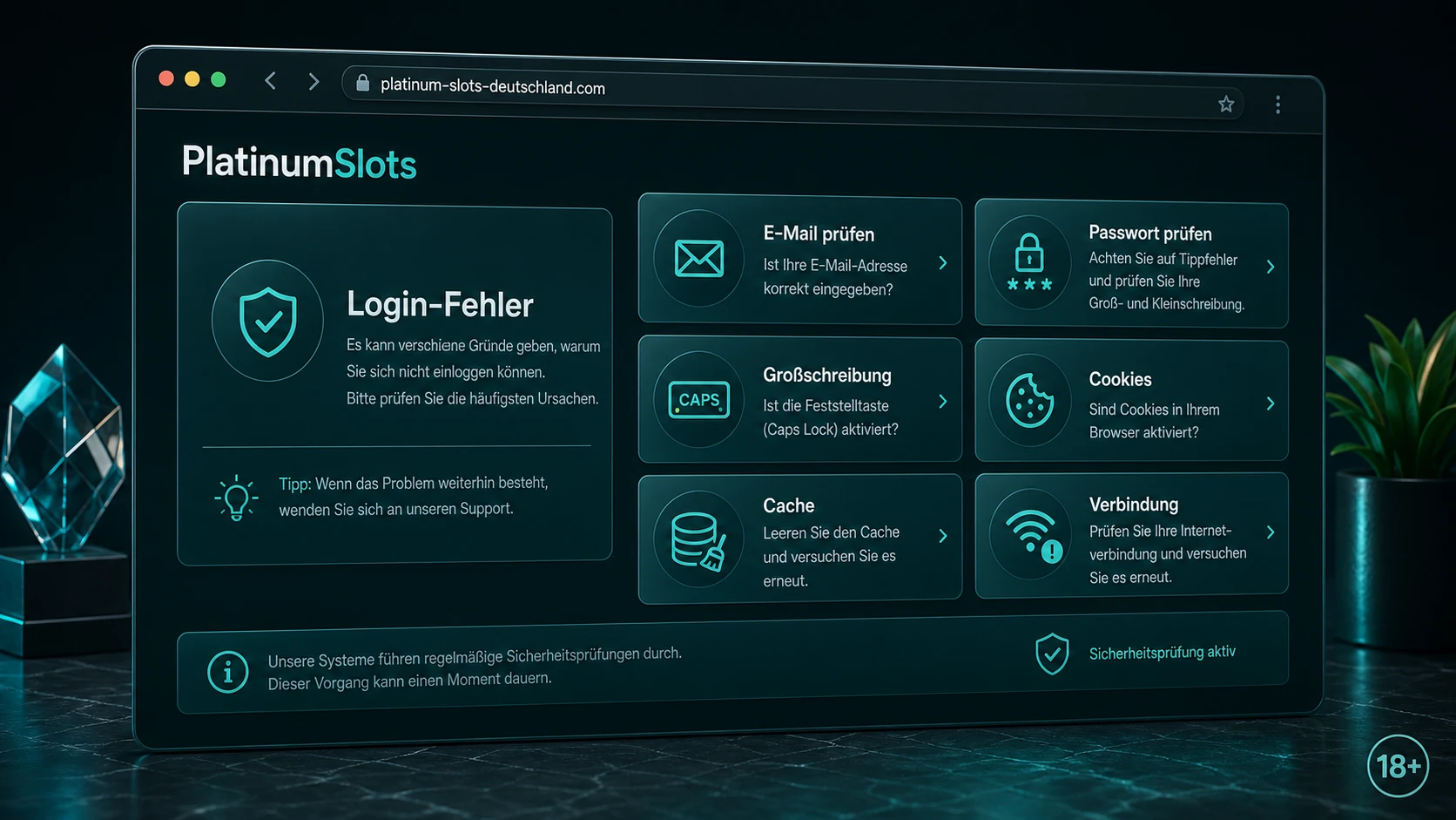 Häufige Ursachen für Login-Fehler
