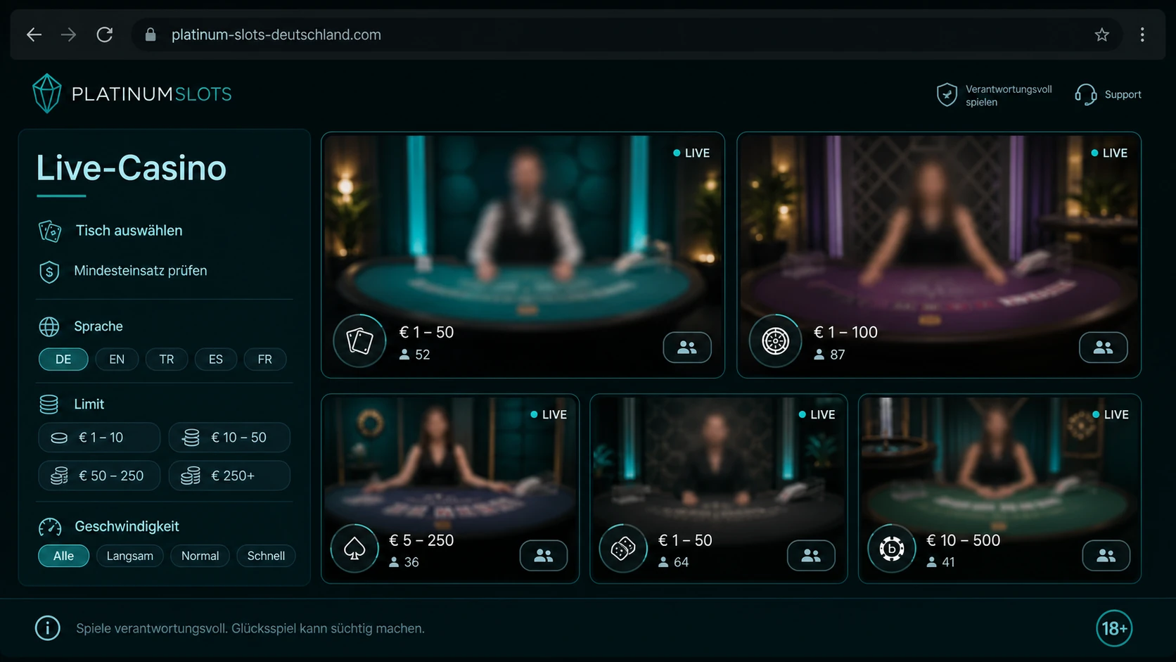 Live-Casino mit Videoübertragung