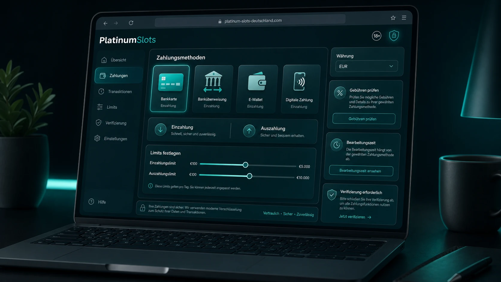 Zahlungsmethoden bei PlatinumSlots